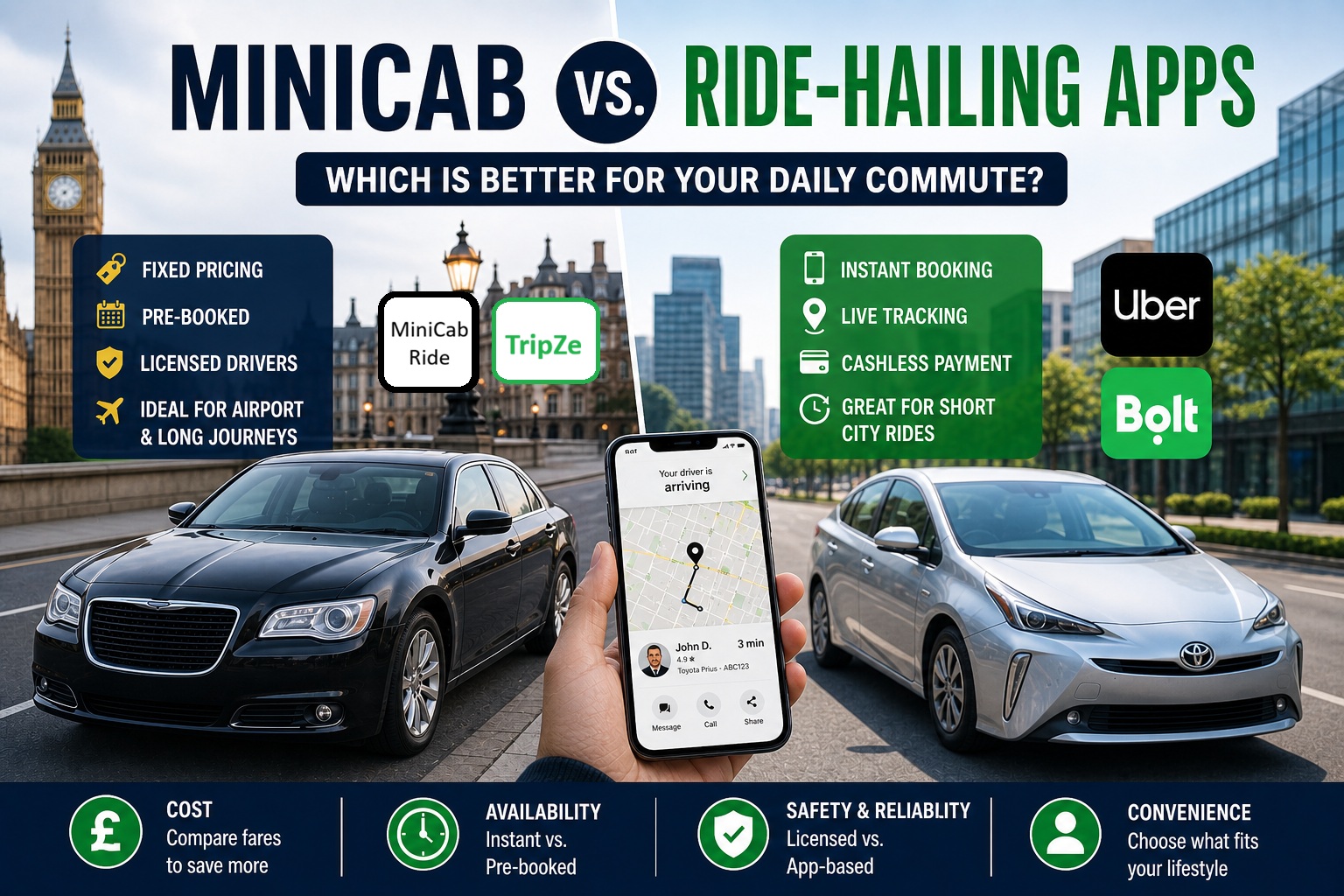 Minicab vs Ride-Hailing Apps